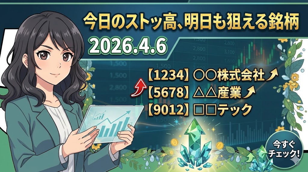 今日のストップ高相場を整理すると？ 明日も上がりそうな注目銘柄まとめ