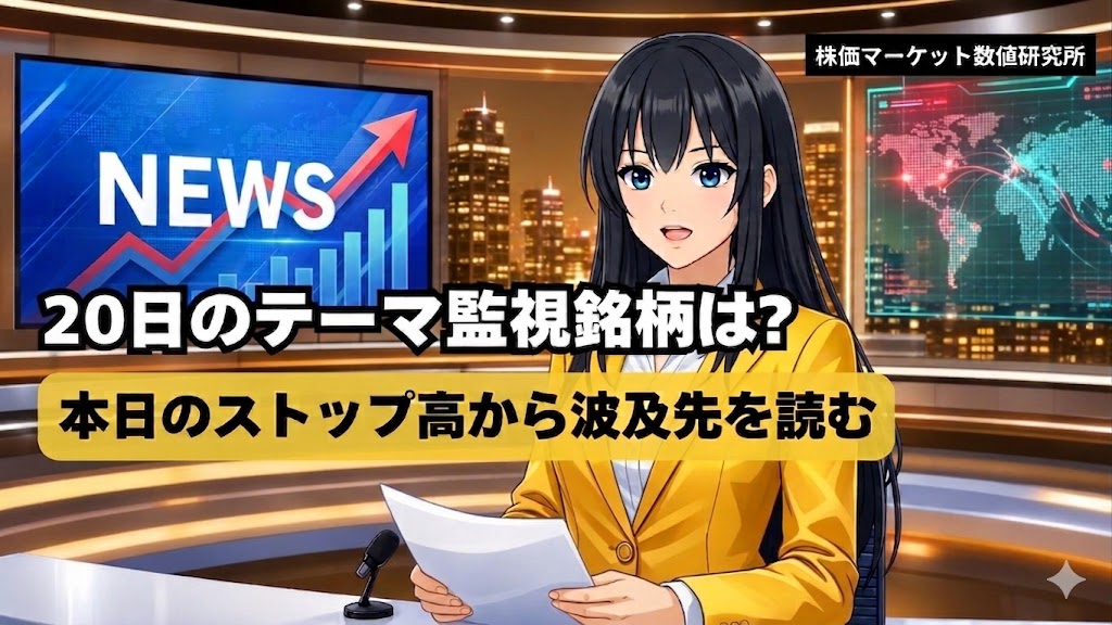 本日のストップ高分析：AI半導体・データセンター関連に短期資金集中、明日の継続候補を整理